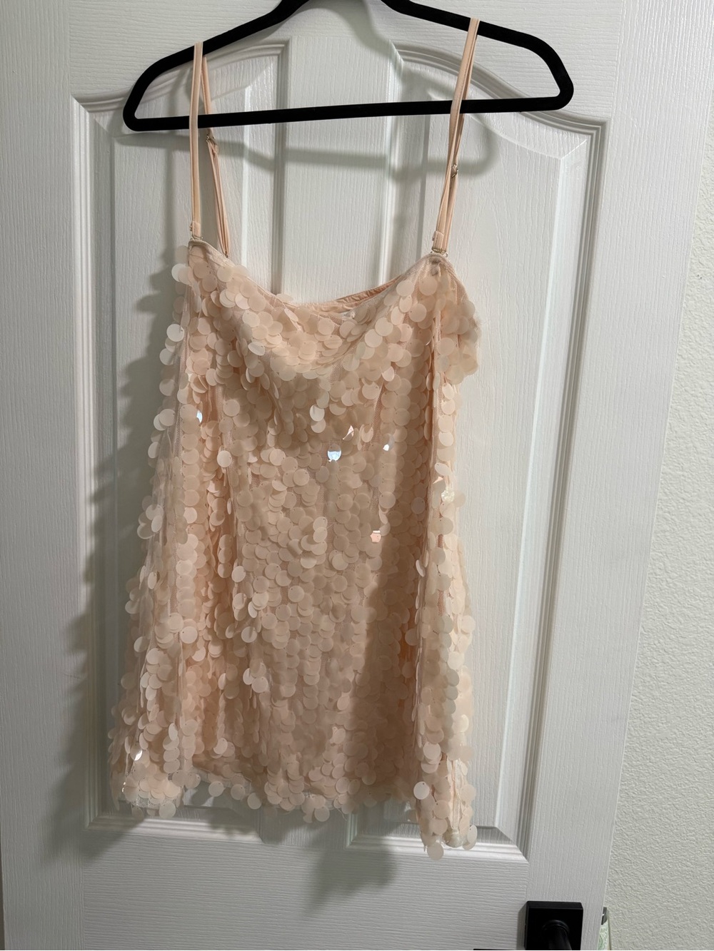 Beginning Boutique Cream Sequin Strapless Mini Dress - Picture 2 of 2